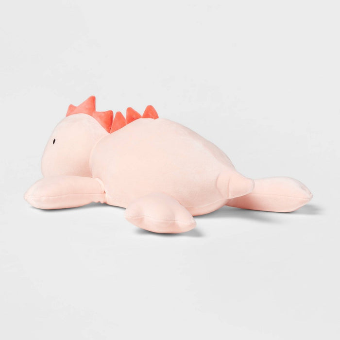 Dinosaur Weighted Plush Throw Pillow Pink - Pillowfort™