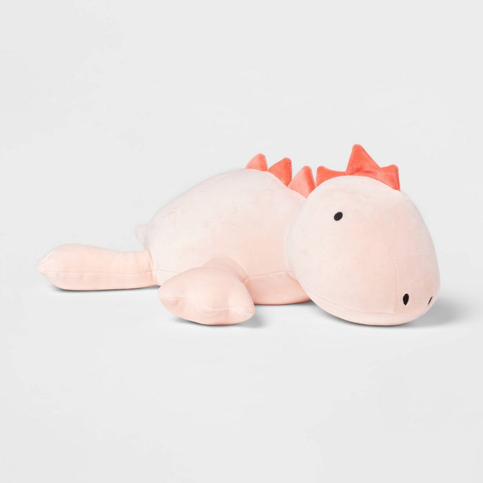 Dinosaur Weighted Plush Throw Pillow Pink - Pillowfort™