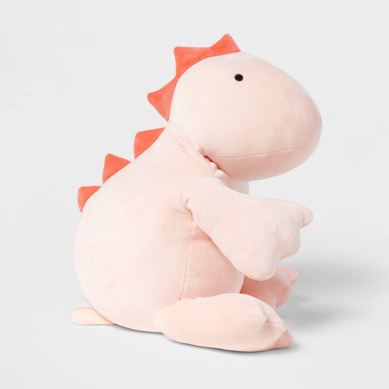 Dinosaur Weighted Plush Throw Pillow Pink - Pillowfort™