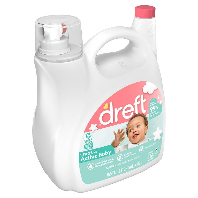 Dreft Stage 2: Active Baby Liquid Laundry Detergent - 165 fl oz