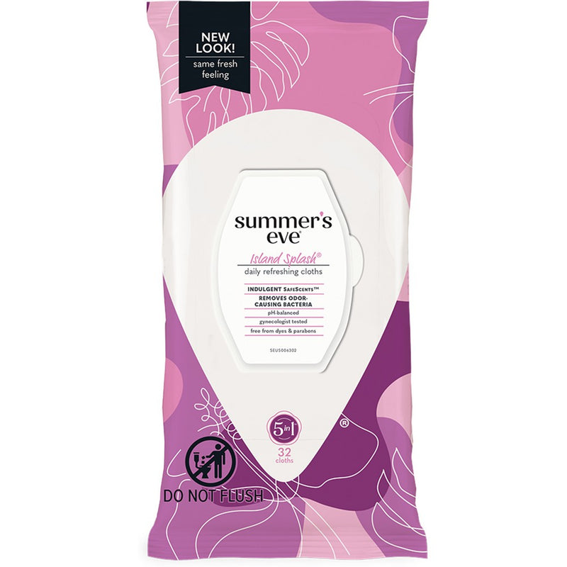 Summer's Eve Island Splash Feminine Wipes - 32ct