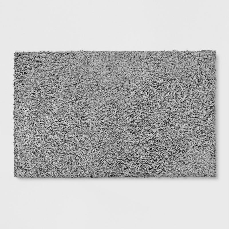 2'6"x3'10" Plush Shag Washable Accent Rug Gray - Room Essentials™ (LOCAL PICKUP ONLY)