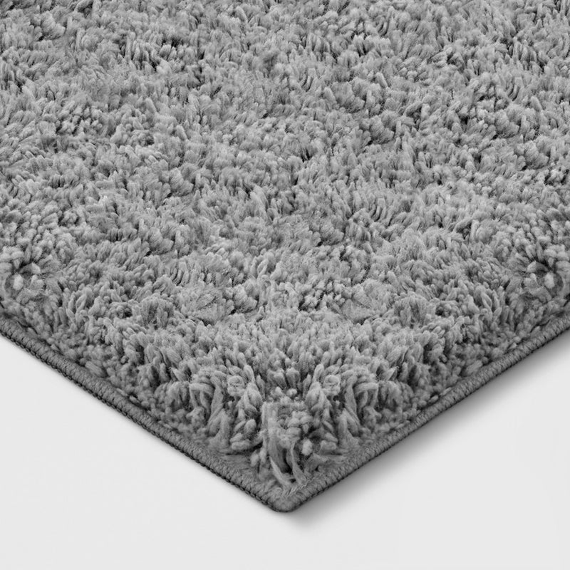 2'6"x3'10" Plush Shag Washable Accent Rug Gray - Room Essentials™ (LOCAL PICKUP ONLY)