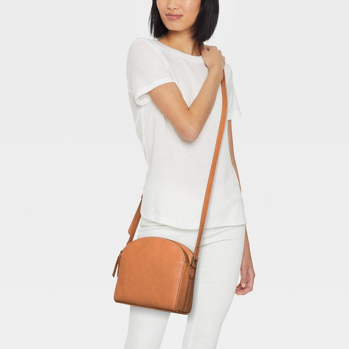Triple Compartment Crossbody Bag - Universal Thread™ Cognac