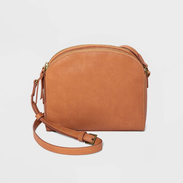 Triple Compartment Crossbody Bag - Universal Thread™ Cognac