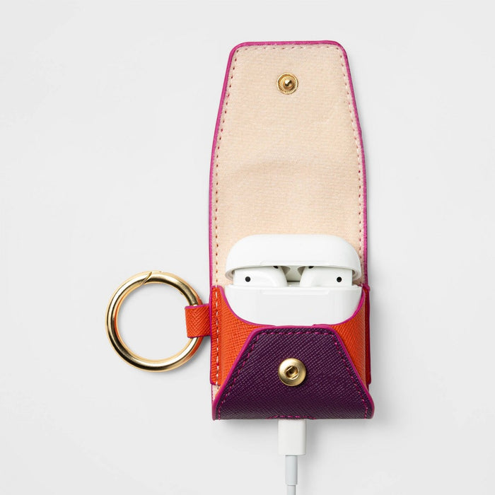 heyday™ Apple AirPods Gen 1/2 Case with Clip - Orchid/Red/Purple