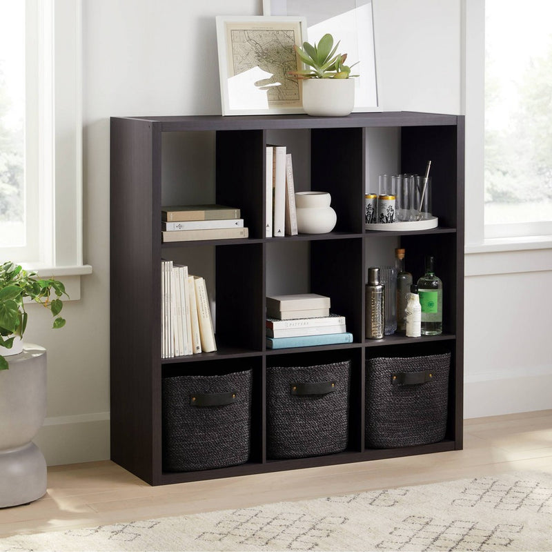 9 Cube Organizer Black Oak - Brightroom™ (LOCAL PICKUP ONLY)