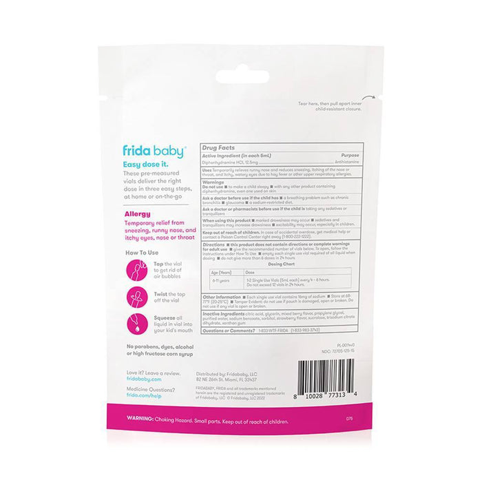 Frida Baby On-The-Go Single Dose Vial Allergy and Sinus Treatment Liquid - 0.17 fl oz/15ct