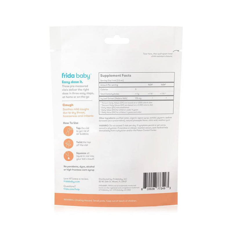 Frida Baby On-The-Go Single Dose Vial Natural Cough Syrup - 0.8 fl oz/15pk