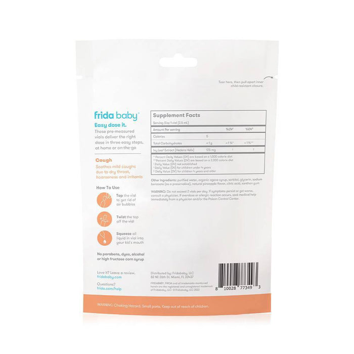 Frida Baby On-The-Go Single Dose Vial Natural Cough Syrup - 0.8 fl oz/15pk