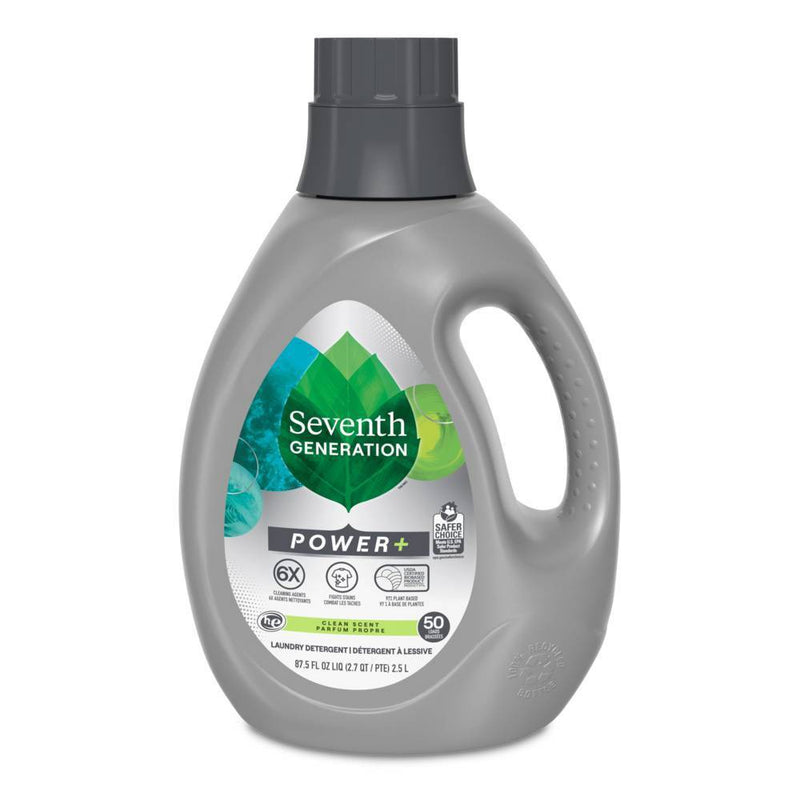 Seventh Generation Power + Liquid Laundry Detergent Soap Clean Scent - 50 Loads/87.5 fl oz