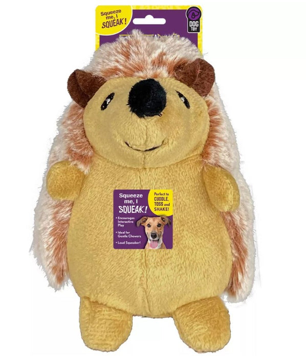 Multipet Hedgehog Dog Toy - Brown - 8"