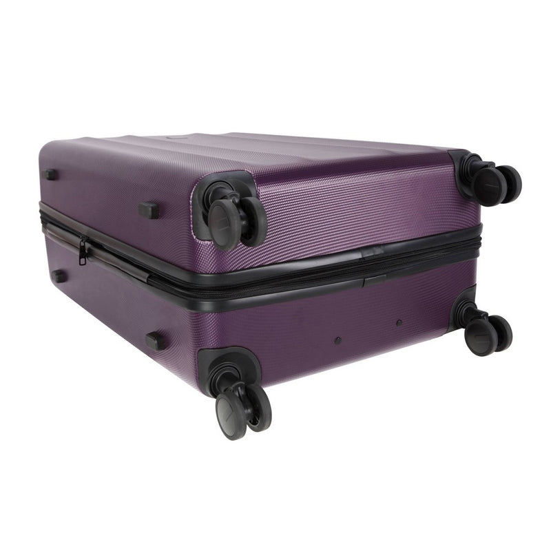 Skyline Hardside Large Checked Spinner Suitcase - Dark Purple (LOCAL PICKUP ONLY)