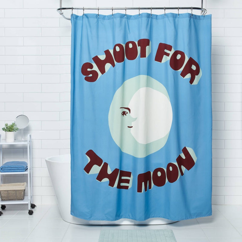 Shoot for the Moon Microfiber Shower Curtain - Room Essentials™