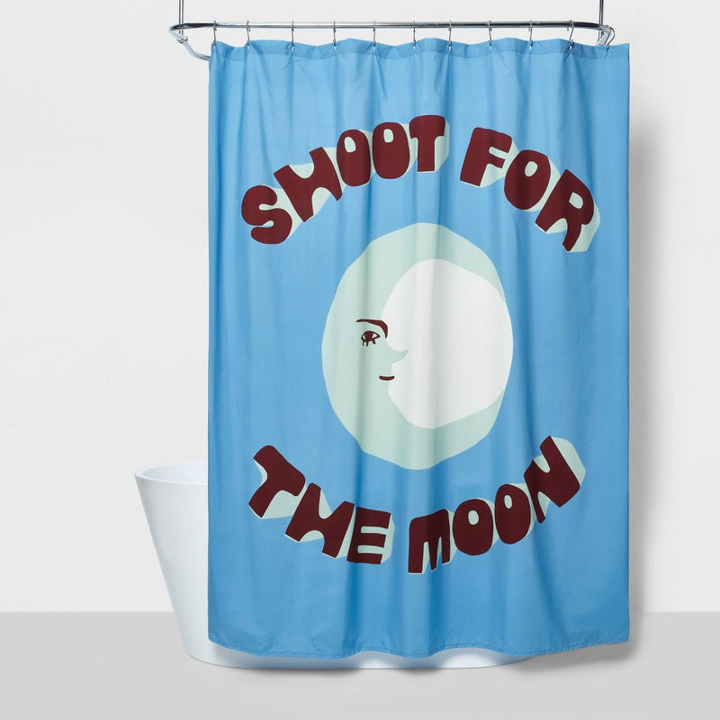 Shoot for the Moon Microfiber Shower Curtain - Room Essentials™