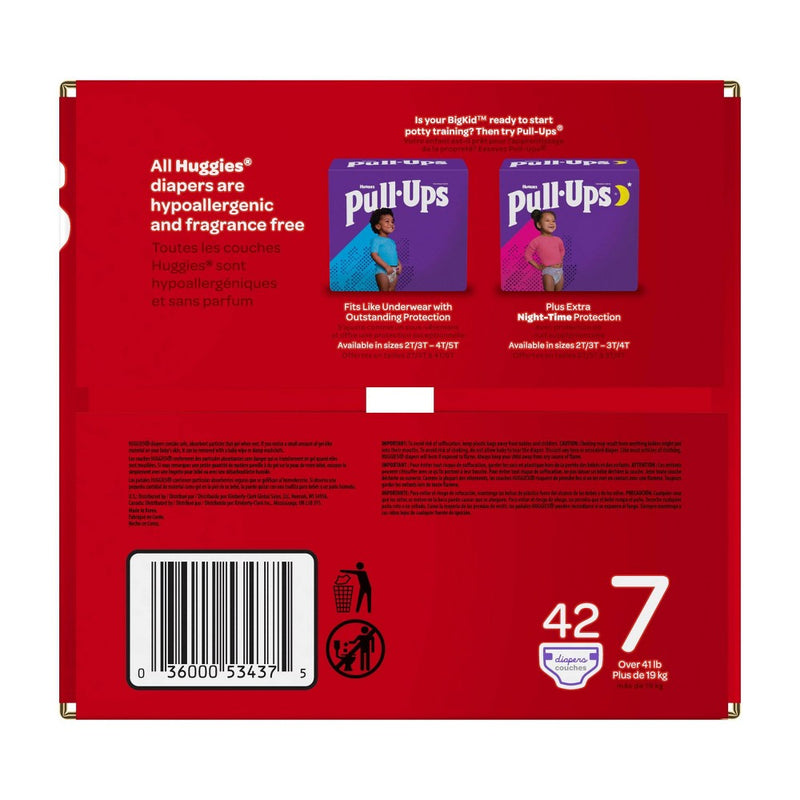Huggies Little Movers Baby Disposable Diapers Size 7 - 42ct