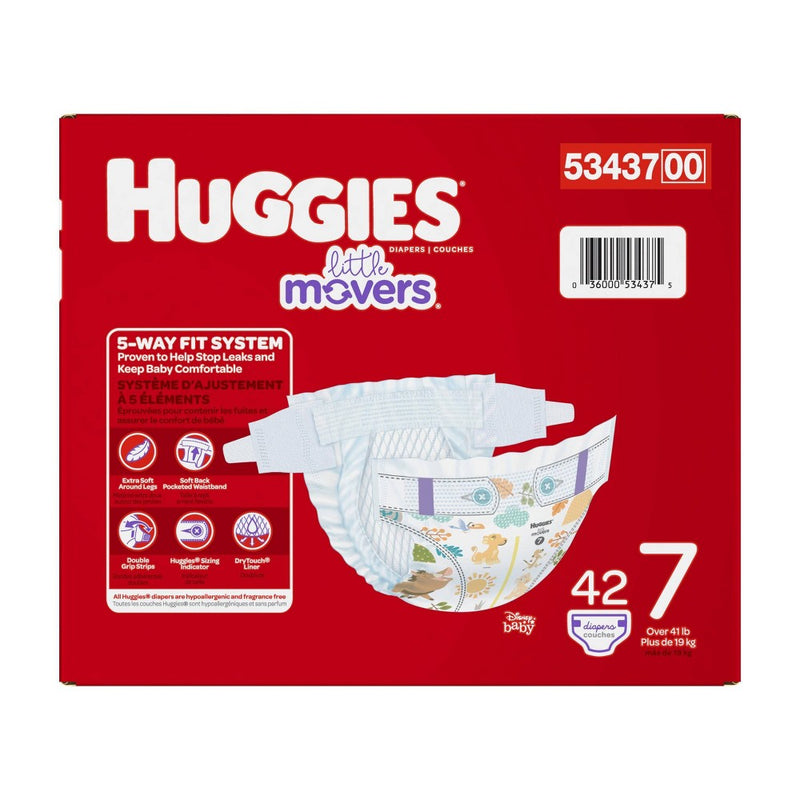 Huggies Little Movers Baby Disposable Diapers Size 7 - 42ct