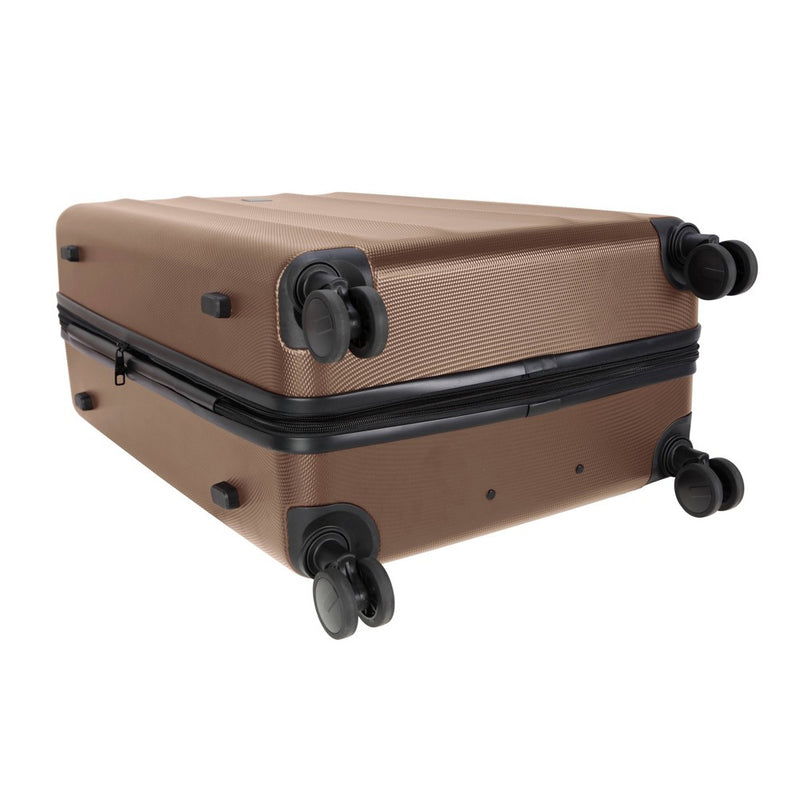 Skyline Hardside Large Checked Spinner Suitcase - Brandy Brown (LOCAL PICKUP ONLY)