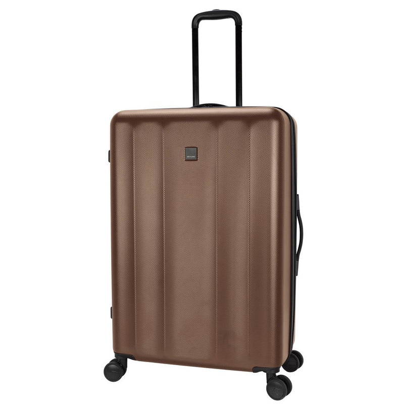 Skyline Hardside Large Checked Spinner Suitcase - Brandy Brown (LOCAL PICKUP ONLY)