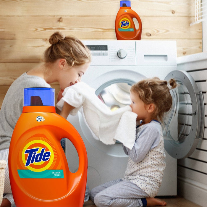 Tide Seaside Fresh HE Compatible Liquid Laundry Detergent - 92 fl oz