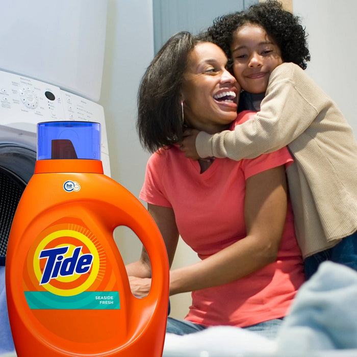 Tide Seaside Fresh HE Compatible Liquid Laundry Detergent - 92 fl oz