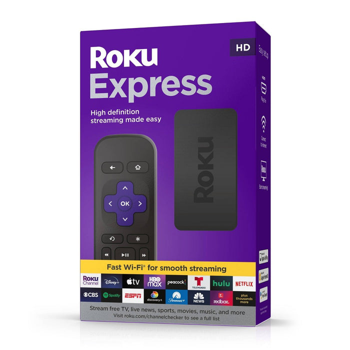 Roku Express 2022 HD Streaming Device - Black *BRAND NEW & SEALED*