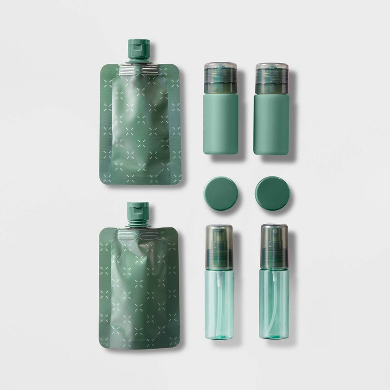 Deluxe Travel Bottle Set Dark Ivy - Open Story™
