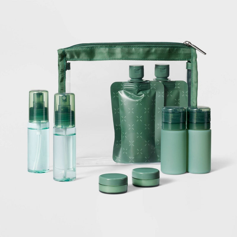 Deluxe Travel Bottle Set Dark Ivy - Open Story™