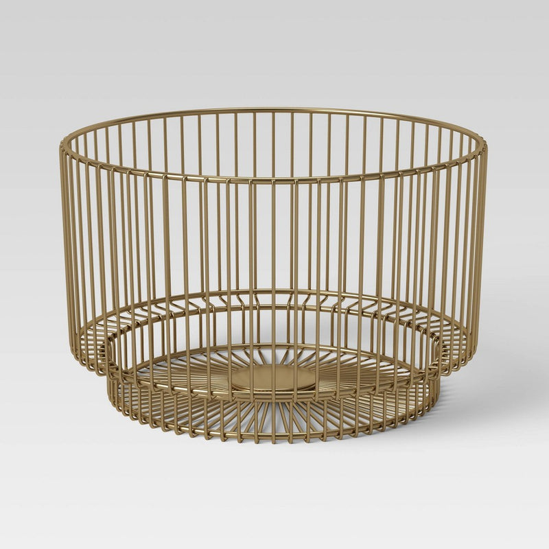 18" x 11" Metal Wire Basket with Gold Finish - Project 62™ (LOCAL PICKUP ONLY)
