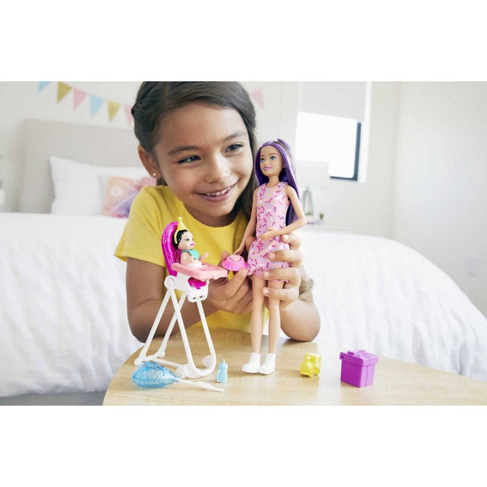 Barbie Skipper Babysitters Inc Dolls and Playset - Brown/Purple Hair