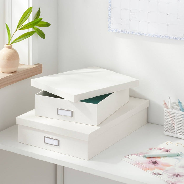 2pk Paperboard Storage Box Cream - Brightroom™