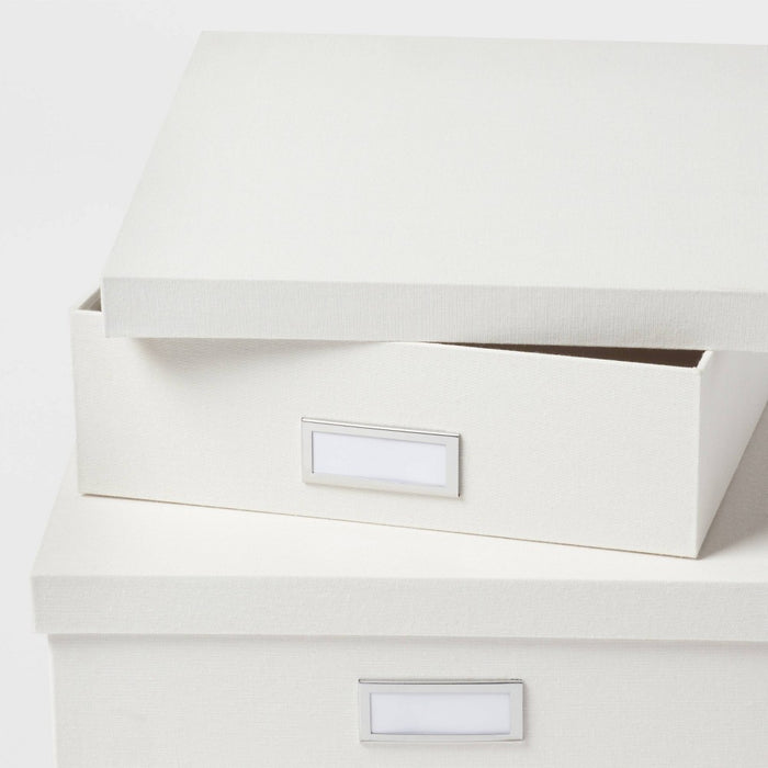 2pk Paperboard Storage Box Cream - Brightroom™
