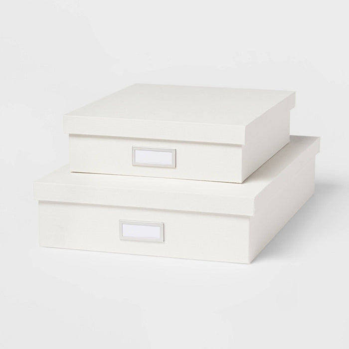 2pk Paperboard Storage Box Cream - Brightroom™