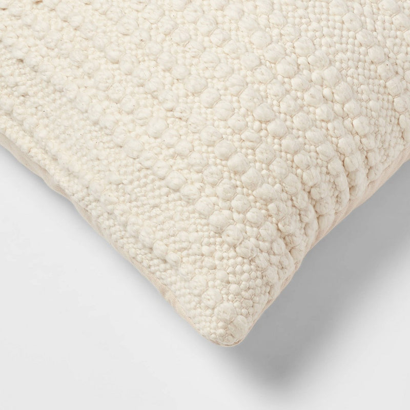 Oversized Textured Solid Square Throw Pillow Ivory - Threshold™ (LOCAL PICKUP ONLY)