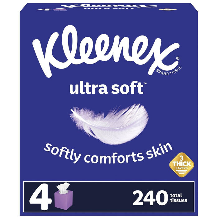 Kleenex Ultra Soft Facial Tissue - 4pk/60ct