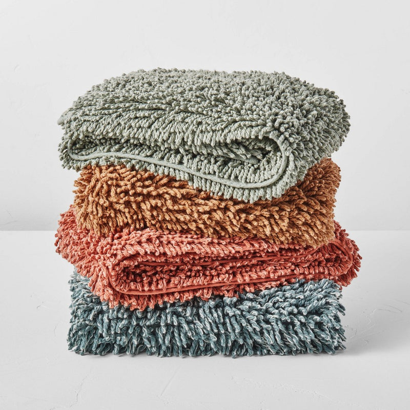 21"x34" Textured Bath Mat Sage Green - Casaluna™