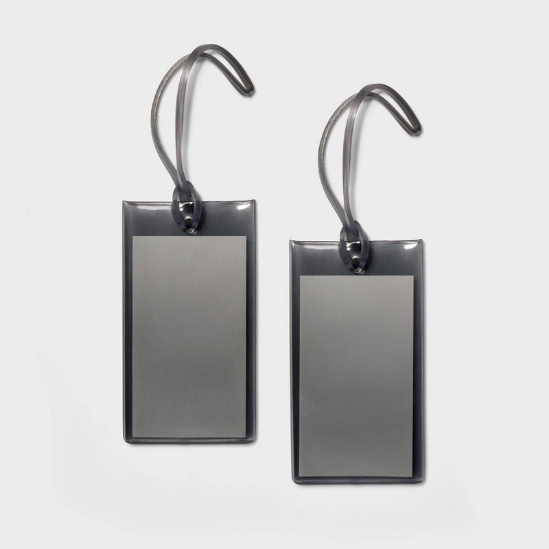 2pk Jelly Luggage Tag Gray - Open Story™