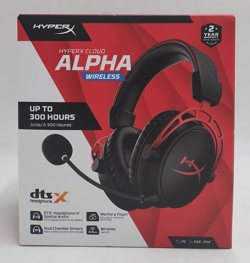 HyperX Could Alpha Wireless Gaming Headset for PC - Black