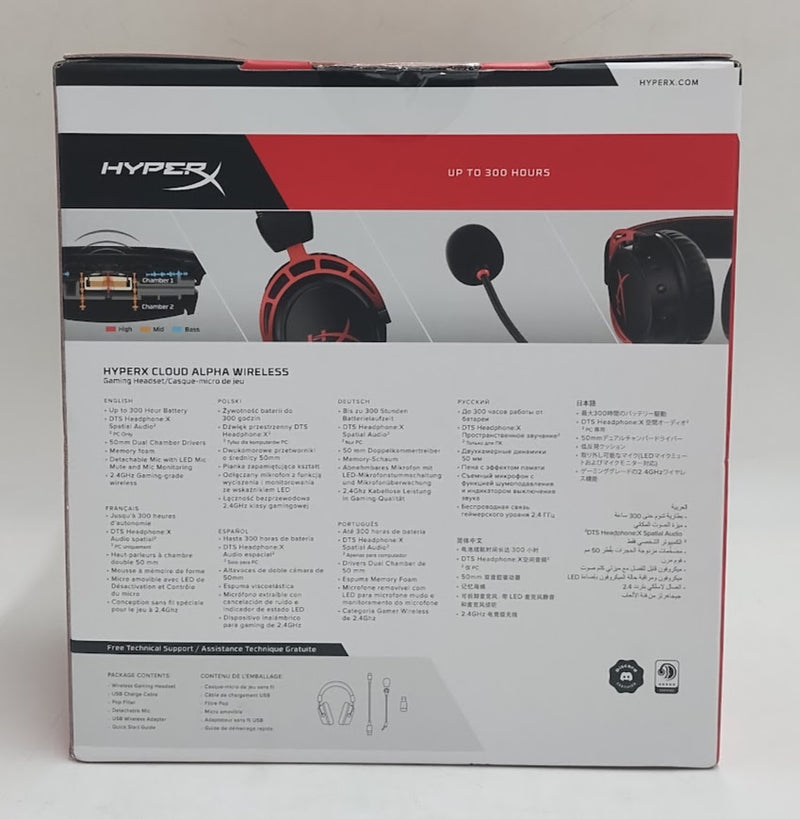 HyperX Could Alpha Wireless Gaming Headset for PC - Black