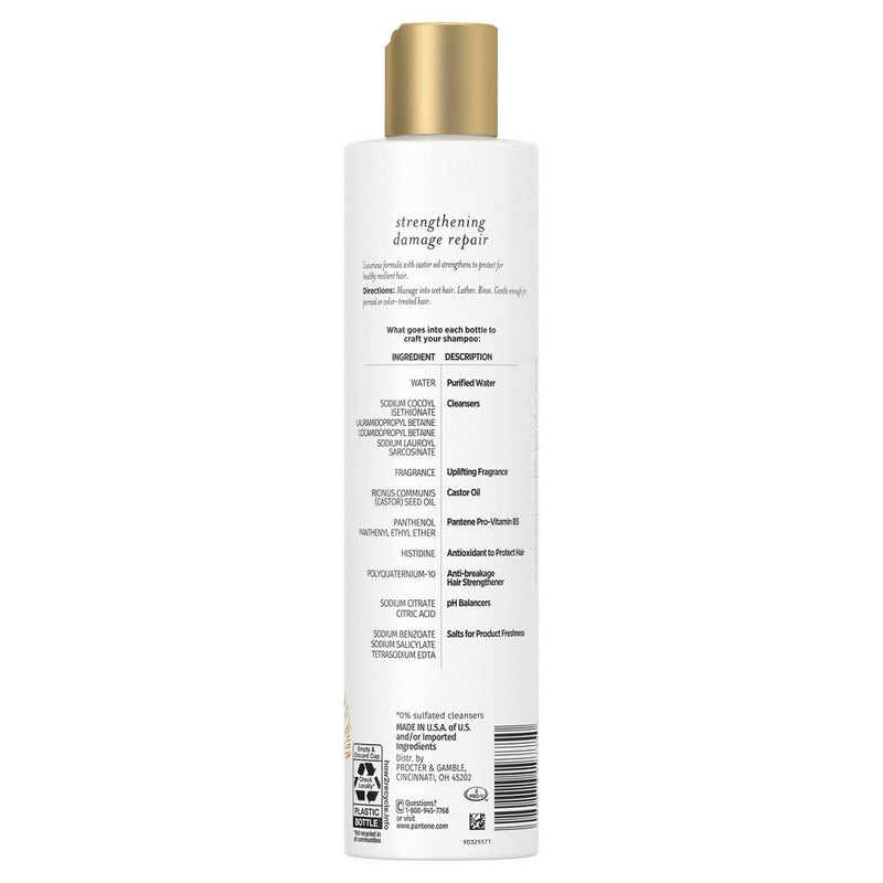 Pantene Nutrient Blends Sulfate Free Castor Oil Shampoo for Damage Repair *NEW*