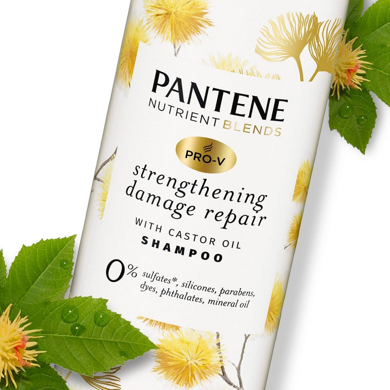 Pantene Nutrient Blends Sulfate Free Castor Oil Shampoo for Damage Repair *NEW*