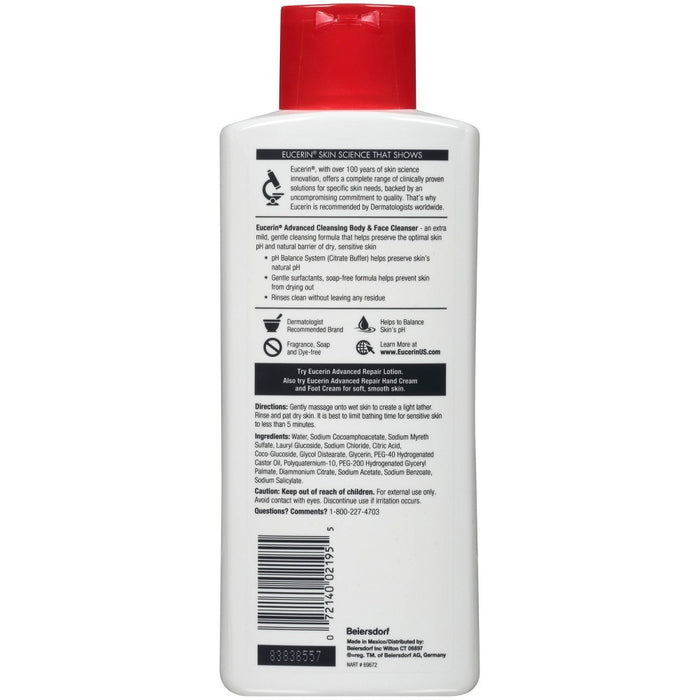 Eucerin Advanced Cleansing Body and Face Cleanser - 16.9 fl oz
