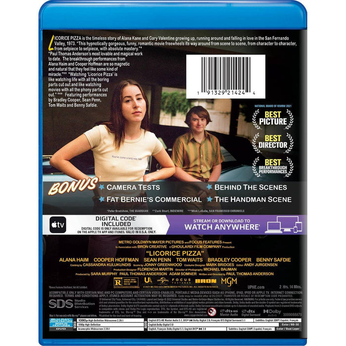 Licorice Pizza (Blu-ray) *NEW & SEALED* *ADD 3 TO YOUR CART & 1 IS FREE!*