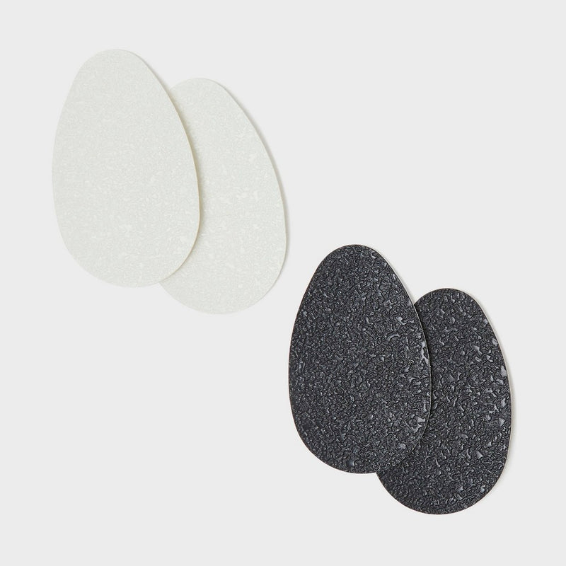 Fab Feet Women's by Foot Petals No-Slip Treads Shoe Pads Black/White - 2 pairs