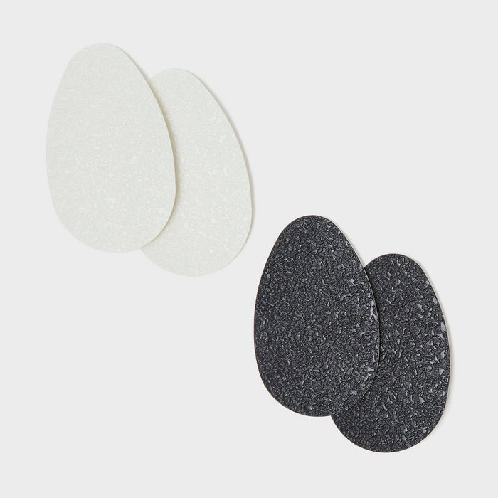 Fab Feet Women's by Foot Petals No-Slip Treads Shoe Pads Black/White - 2 pairs