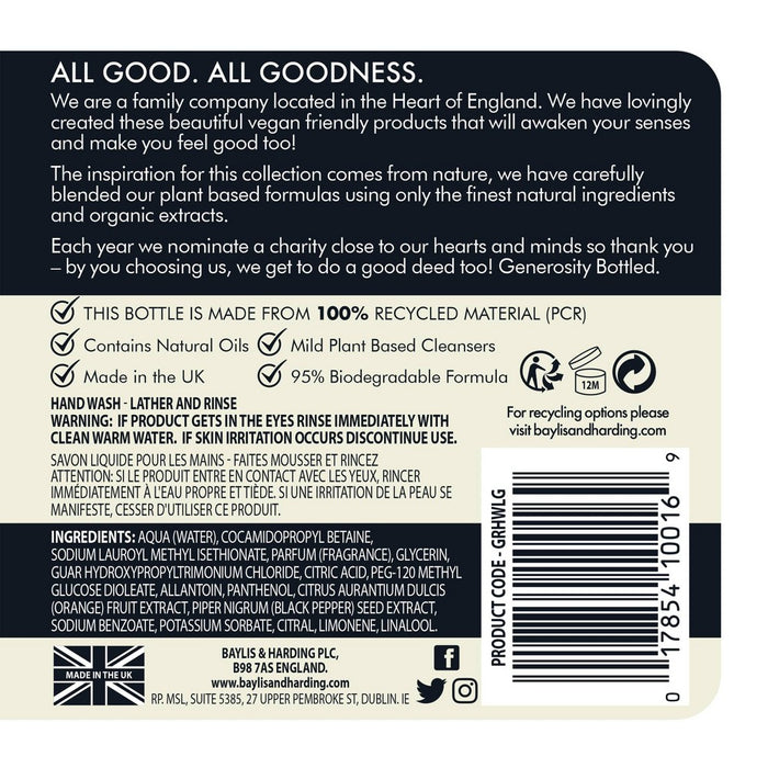 Baylis & Harding Hand Wash Soap Lemon Grass and Ginger - 16.9 fl oz