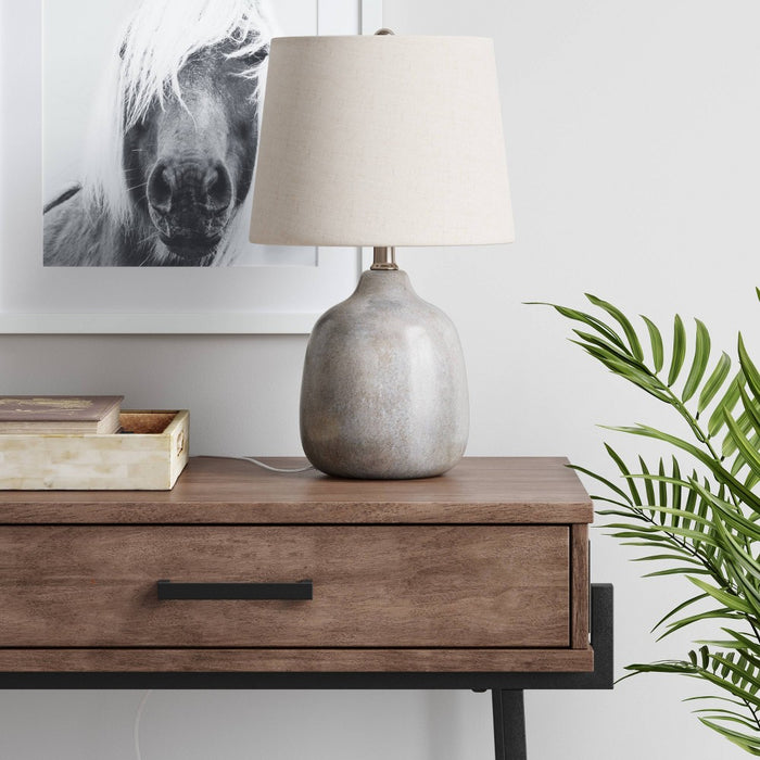 Assembled Ceramic Table Lamp Gray - Threshold™