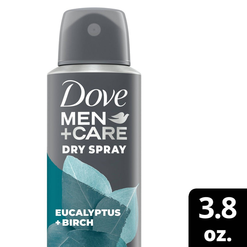Dove Men+Care Refreshing Eucalyptus + Birch Plant Based Antiperspirant & Deodorant Dry Spray - 3.8oz