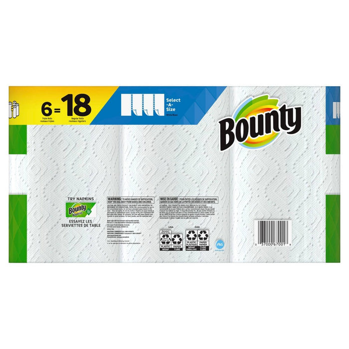 Bounty Select-A-Size Paper Towels - 6 Triple Rolls