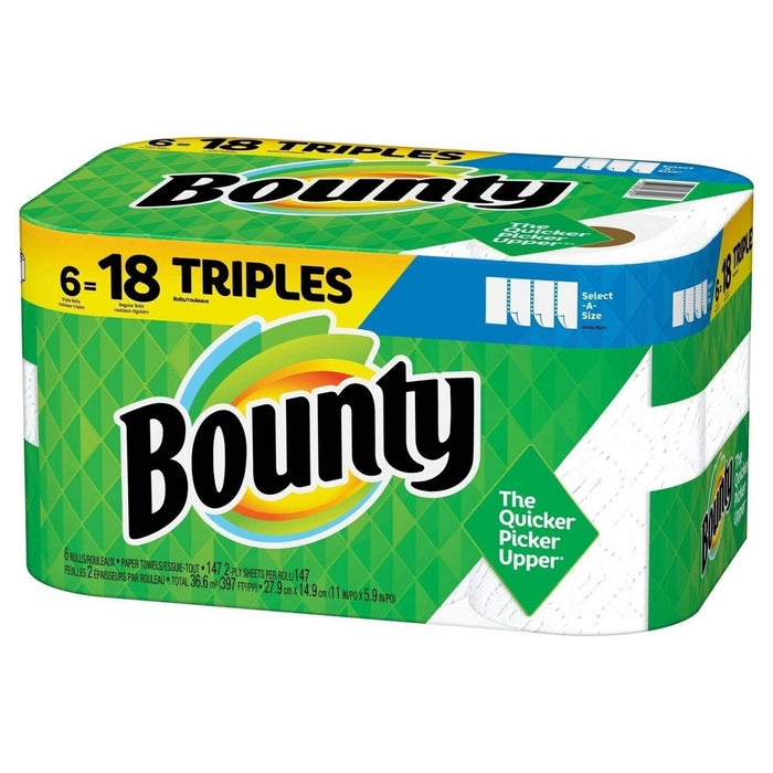 Bounty Select-A-Size Paper Towels - 6 Triple Rolls